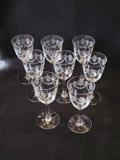 8 Verres A Vin En Cristal