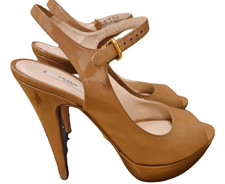 Sandali PRADA n.39 , tacco alto 13 cm plateau mod.VERNICE CHIC pelle di vitello