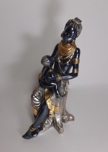 Scultura donna africana mamma - africana,