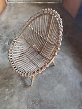 Sedia conchiglia in vimini e