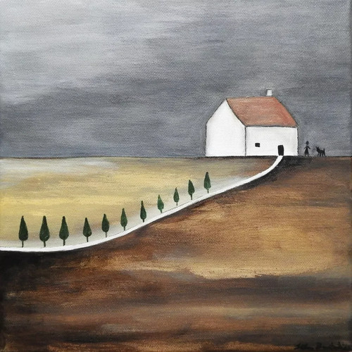Paesaggio toscano olio su - paesaggio,