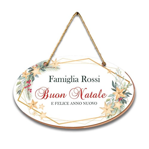 Targa natale decorativa - targa, in