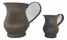 Bicchieri brocche boccali tazze in rame antico da cucina vintage set due vecchio