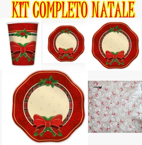 45pz set piatti festa natale - set,