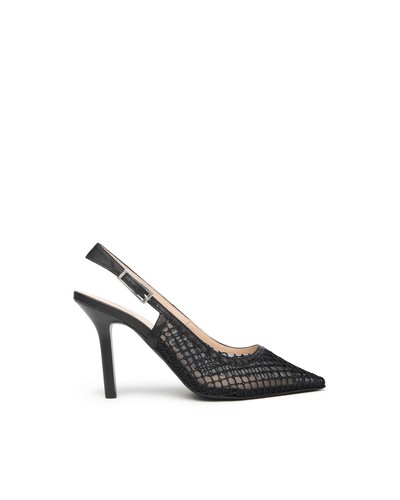 Black heeled pumps - black,
