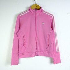 Adidas Felpa Donna Taglia 48 Ita Vintage Cotone Rosa Sportiva Comoda Casual Logo