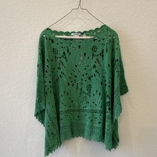 Women's Chico's Green Crochet