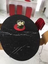 Tavolo tulip ovale marmo - marmo, nero