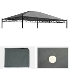 Telo di Ricambio per Tetto Pergola Gazebo Calpe 4x3m, Grigio