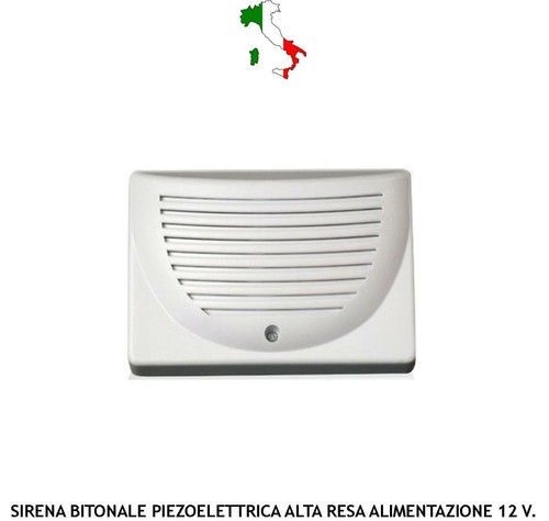 Sirena piezo elettrica allarme - sirena,