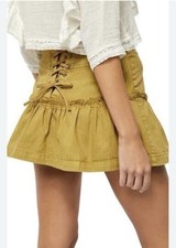 FREE PEOPLE MINI GONNA DENIM