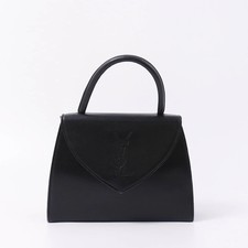 Borsa Yves Saint Laurent YSL logo in pelle nera con manico superiore autentica