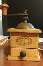 MACINA CAFFE' IN LEGNO E FERRO VINTAGE ITALIANO 3 TRE SPADE 