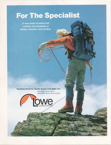 Zaino alpinismo pubblicitario