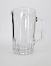 Caraffa in vetro trasparente di forte spessore per acqua vino birra - 1 litro