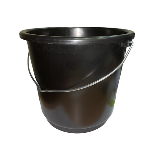 Secchio nero plastica - nero, in