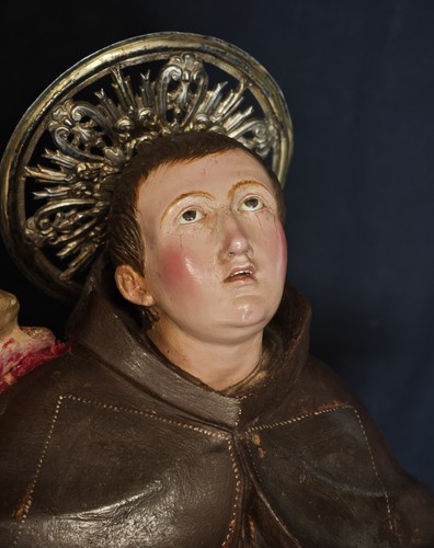Antica statua devozionale san - antica,