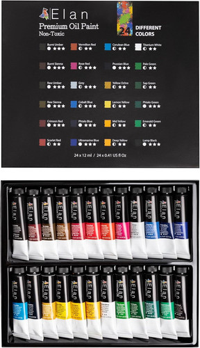 Set colori olio per pittura - a,