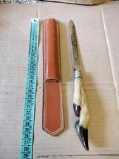 Taglia Carte Raffigurante Animali Scene Di Caccia in Acciaio Inox Con Custodia