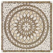 Rosoni 66x66 cm rosone mosaico floreale decorativo marmo NOCE su rete ITALIA