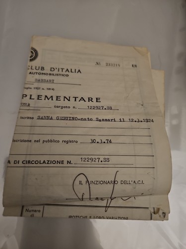 Vintage foglio - a.c.i.,
