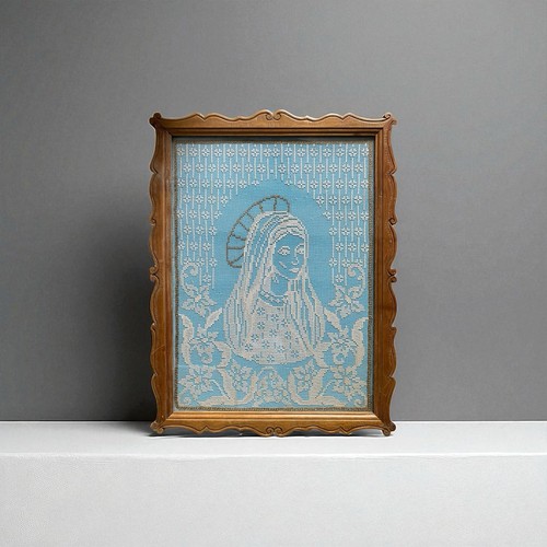 Madonna realizzata filet - madonna,