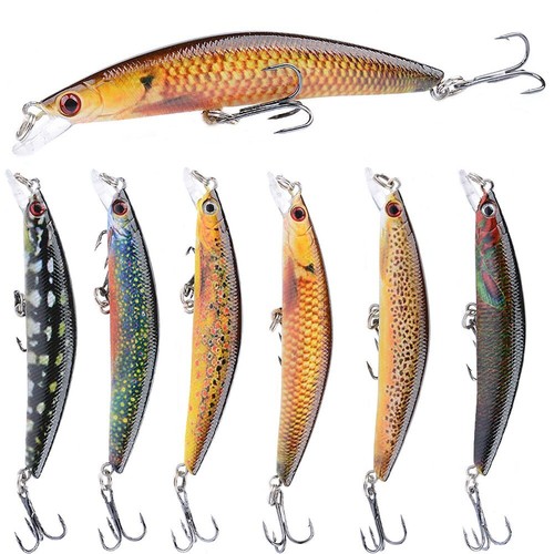 6pcs esche pesca minnow - pesca,