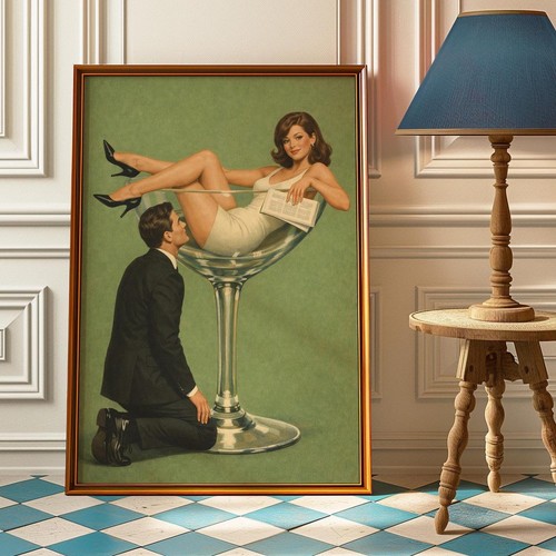 Vintage dirty martini wall - dirty,