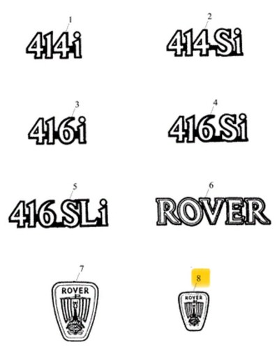 Rover 200 400 45 emblema - rover,