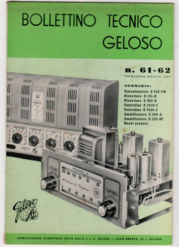 Geloso bollettino tecnico - bollettino,