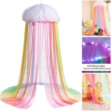 Tettoia HearthSong Rainbow Hideaway con luci LED letto e spazio gioco baldacchino #3