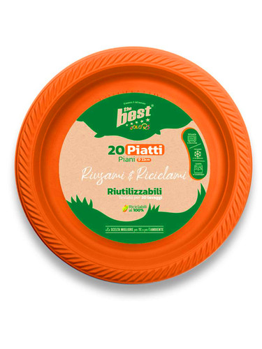 Piatti plastica arancione - 20,