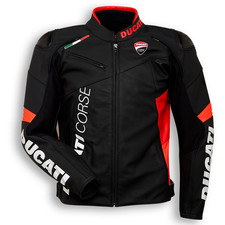Nuova giacca in pelle Ducati Corse moto racing biker, giacca in pelle bici da corsa MotoGP