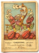 QF32, Cartoccino, quaderno anni 40 scuola elemenari