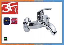 Rubinetto Vasca Bagno Grigio Silver Miscelatore Cromato Monocomando LE-407