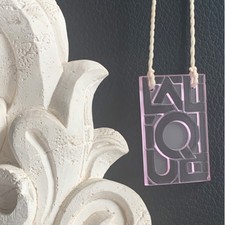 Ciondolo piatto cristallo rosa