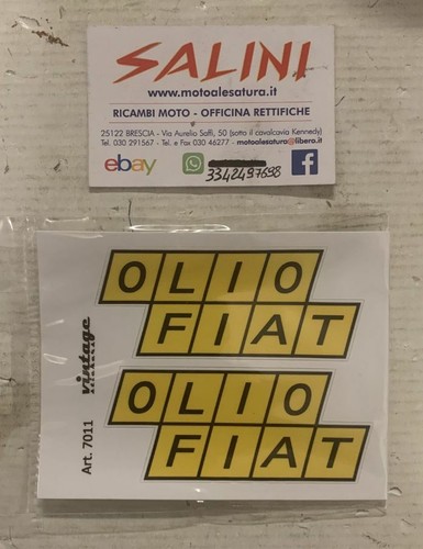 Adesivo vintage olio fiat - ",