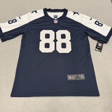 Dallas Cowboys maglia uomo media blu navy bianca NFL football CeeDee Lamb Nike NUOVA M