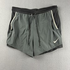 Nike Pantaloncini Uomo L Grigio Flex Swift 2 in 1 Corsa Palestra Corsa Foderati CJ9708-068