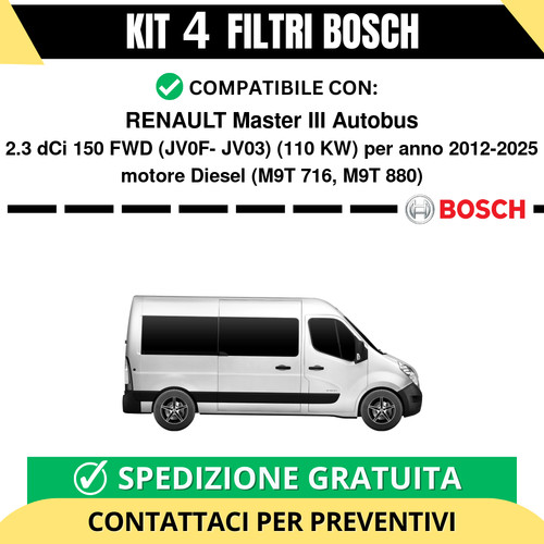 Kit bosch filtri tagliando - bosch,