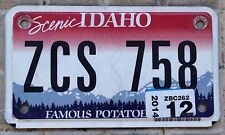 TARGA USA moto IDAHO "famous potatoes" americana ORIGINALE chopper raduno harley