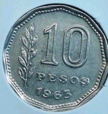 10 Pesos 1963 Argentina in