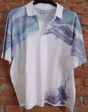Australian Vintage 90s Maglia Polo Tennis Shirt Gabber Hardcore Made Italy 50 L