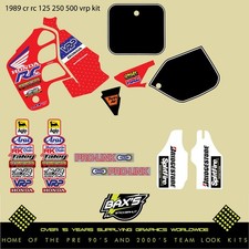 Kit Grafica Cr 250 Cr 500 Cr125 Honda Vrp Euro Hrc 1989 Evo Mx Vintage Mx