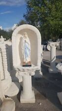 CUPOLA GROTTA CAPPELLA STATUA MADONNA DI LOURDES CON COLONNA DA GIARDINO ESTERNO