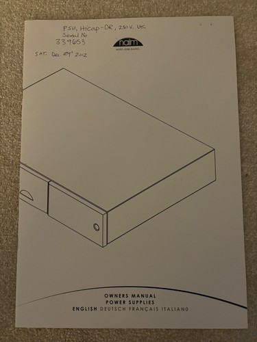 Manuale uso originale - manuale, naim