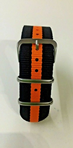Cinturino nylon nero arancione - nero,