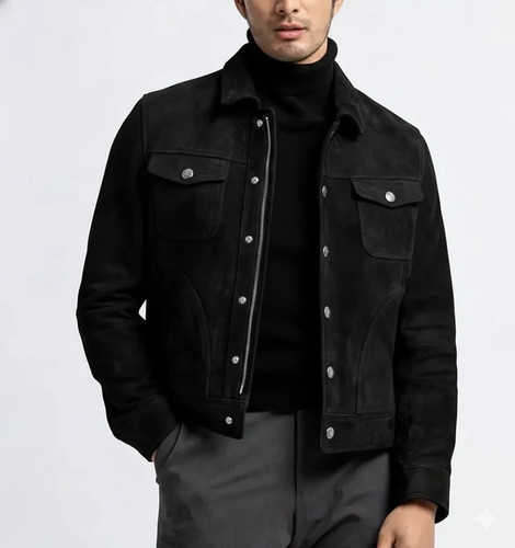 Giacca uomo pelle racer nera - uomo,