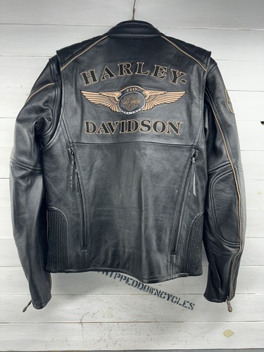 Giacca pelle moto harley 110 - pelle,