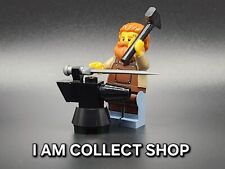 LEGO FORGERON BLACKSMITH CASTLE MEDIEVAL MINIFIG AVEC ACCESSOIRES/ENCLUME (NEUF)